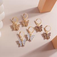 Zinc Alloy Drop Earring, with Sequins, Butterfly, three pieces & fashion jewelry & for woman [