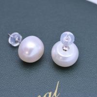 Süßwasser Perlen Ohrstecker, Natürliche kultivierte Süßwasserperlen, verschiedene Größen vorhanden & für Frau, keine, verkauft von Paar