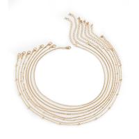 Fashion Multi Layer Necklace, Brass, with Iron, with 2.7inch extender chain, plated, 7 pieces & fashion jewelry & for woman .7 Inch 