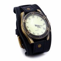 Мода Часы браслет, Шнур из натуральной кожи, с Стеклянный & цинковый сплав, Связанный вручную, ювелирные изделия моды & Женский, Много цветов для выбора, 54mm, длина:26 см, продается PC
