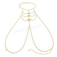 Body Chain Jewelry, Brass, gold color plated, fashion jewelry & for woman 