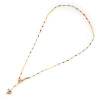 жемчужное стеклянное ожерелье , Seedbead, Богемный стиль & Женский, разноцветный, 6mm, длина:Приблизительно 44 см, продается PC