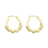 Brass Hoop Earring, gold color plated, fashion jewelry & for woman 