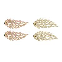 Rhinestone Brass Stud Earring, gold color plated, fashion jewelry & for woman & with rhinestone 