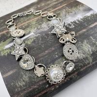 collier de Stras en alliage Zinc, alliage de zinc, avec 1.97inch chaînes de rallonge, bijoux de mode & pour femme & avec strass Environ 12.3 pouce, Vendu par brin