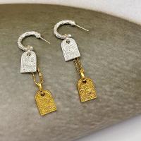 Brass Drop Earring, fashion jewelry & for woman, 55mm 