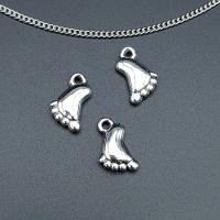 Zinc Alloy Jewelry Pendants, Foot, antique silver color plated, durable & DIY Approx 