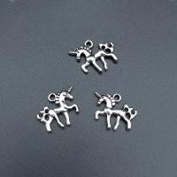 Zinc Alloy Jewelry Pendants, Unicorn, antique silver color plated, durable & DIY Approx 