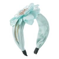 Hair Bands, Cloth, with Plastic Pearl, fashion jewelry & with rhinestone 