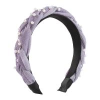 Hair Bands, Cloth, with Plastic Pearl, fashion jewelry [