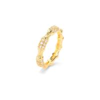 Cubic Zirconia Micro Pave Brass Finger Ring, plated, Unisex & micro pave cubic zirconia US Ring [