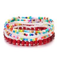 Fashion Jewelry Bracelet, Seedbead, with Glass Beads, 6 pieces & Bohemian style & for woman Approx 7.08 Inch 