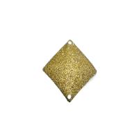 Brass Connector, Rhombus, DIY & double-hole & frosted Approx 1.3mm 