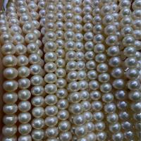 Naturel d'eau douce perles, perle d'eau douce cultivée, DIY, blanc, 7-8mm Environ 39 cm, Vendu par brin[