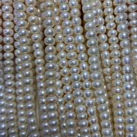 Natürliche Süßwasser, lose Perlen, Natürliche kultivierte Süßwasserperlen, DIY, weiß, 7-8mm, Länge:ca. 15 ZollInch, verkauft von Strang