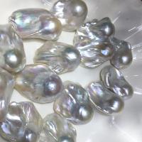 Baroque Cultured Freshwater Pearl Beads, DIY & no hole, white, 17-19mm 
