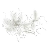 Bridal Hair Wreath, Zinc Alloy, with Gauze & Crystal & Plastic Pearl, handmade, fashion jewelry & for woman [