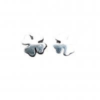 Perles intercalaires en alliage de zinc, Trèfle à quatre feuilles, Plaqué de couleur d'argent, Vintage & DIY Environ Vendu par sac[