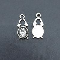 Zinc Alloy Jewelry Pendants, Clock, antique silver color plated, vintage & DIY & hollow Approx [