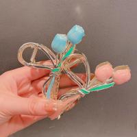 Hair Claw Clips, Zinc Alloy, Tulip, for woman 