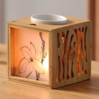 Porcelain Aromatherapy Essential Oil Diffuser, with Phyllostachys Pubescens & Glass, half handmade, for home and office & durable [