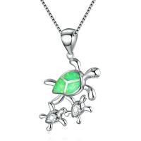 Gemstone Necklaces, Zinc Alloy, with Opal, Turtle, fashion jewelry & for woman Approx 17.72 Inch 
