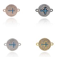 Cubic Zirconia Micro Pave Brass Connector, plated, DIY & micro pave cubic zirconia [