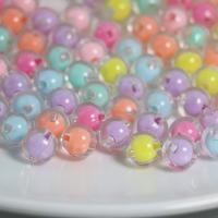 collier en perle acrylique , Rond, DIY, couleurs mélangées, 12mm, Environ Vendu par sac