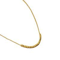Brass Jewelry Necklace, with 5cm extender chain, Cube, plated, for woman Approx 40 cm 