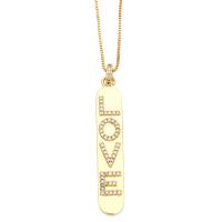 Cubic Zircon Micro Pave Brass Necklace, with 5cm extender chain, plated, micro pave cubic zirconia cm 
