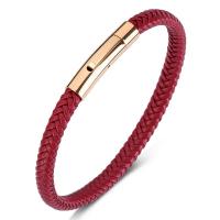 PU Leather Cord Bracelets, Unisex 