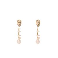 South Sea Shell Drop Earrings, Shell Pearl, with Brass, 18K gold plated, fashion jewelry & for woman, 50mm [