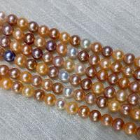 Naturel d'eau douce perles, perle d'eau douce cultivée, DIY, multicolore, 6-7mm Environ 15 pouce, Vendu par brin