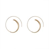 Brass Hoop Earring, gold color plated, fashion jewelry & for woman, golden, 38mm 