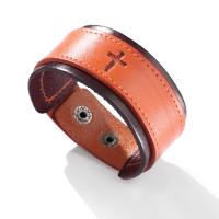 Cowhide Bracelets, with Zinc Alloy, fashion jewelry & Unisex cm [