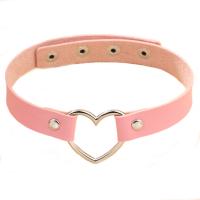 Fashion Choker Necklace, PU Leather, with Zinc Alloy, fashion jewelry & for woman 20mm .5 cm 