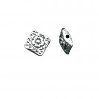 Perles intercalaires en alliage de zinc, rectangle, Plaqué de couleur d'argent, Vintage & DIY Environ Vendu par sac