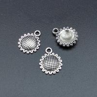 Zinc Alloy Jewelry Pendants, Sunflower, antique silver color plated, vintage & DIY Approx 