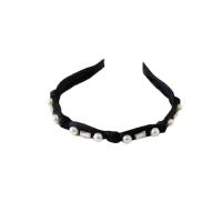 Hair Bands, Cloth, with Plastic Pearl, handmade, fashion jewelry & for woman & with rhinestone, 140mm 