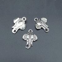 Zinklegierung Tier Anhänger, Elephant, antik silberfarben plattiert, nachhaltiges & DIY, 21x16mm, ca. 100PCs/Tasche, verkauft von Tasche