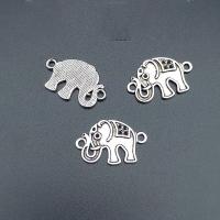 Animal Zinc Alloy Connector, Elephant, antique silver color plated, durable & DIY & 1/1 loop Approx 