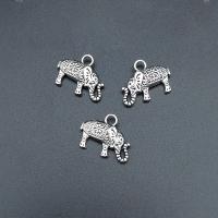 Zinklegierung Tier Anhänger, Elephant, antik silberfarben plattiert, nachhaltiges & DIY, 17x13mm, ca. 100PCs/Tasche, verkauft von Tasche