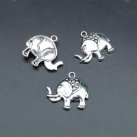 Colgantes Animales de Aleación de Zinc, Elefante, chapado en color de plata antigua, Sostenible & Bricolaje, 24x22mm, aproximado 100PCs/Bolsa, Vendido por Bolsa