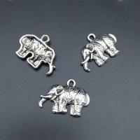 Zinklegierung Tier Anhänger, Elephant, antik silberfarben plattiert, nachhaltiges & DIY, 29x21mm, ca. 100PCs/Tasche, verkauft von Tasche