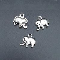 Zinklegierung Tier Anhänger, Elephant, antik silberfarben plattiert, nachhaltiges & DIY, 15x14mm, ca. 100PCs/Tasche, verkauft von Tasche