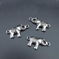 Animal Zinc Alloy Connector, Elephant, antique silver color plated, durable & DIY & 1/1 loop Approx 