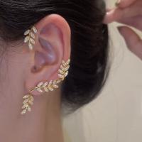 Earring Cuff and Wraps, Zinc Alloy, plated, fashion jewelry & for woman & with rhinestone 80mm 