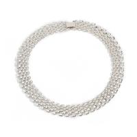 Fashion Choker Necklace, Iron, platinum color plated, fashion jewelry & for woman Approx 17 Inch 