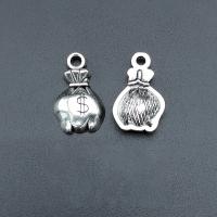 Zinc Alloy Jewelry Pendants, Money Bag, antique silver color plated, vintage & DIY Approx 