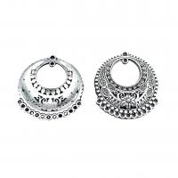 Zinc Alloy Charm Connector, antique silver color plated, vintage & 2/13 loop & DIY & hollow Approx [
